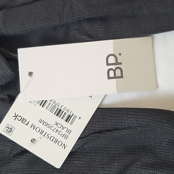BP. Ribbed Long Sleeve Black Top XL Nordstrom Rack NWT - Picture 7 of 8